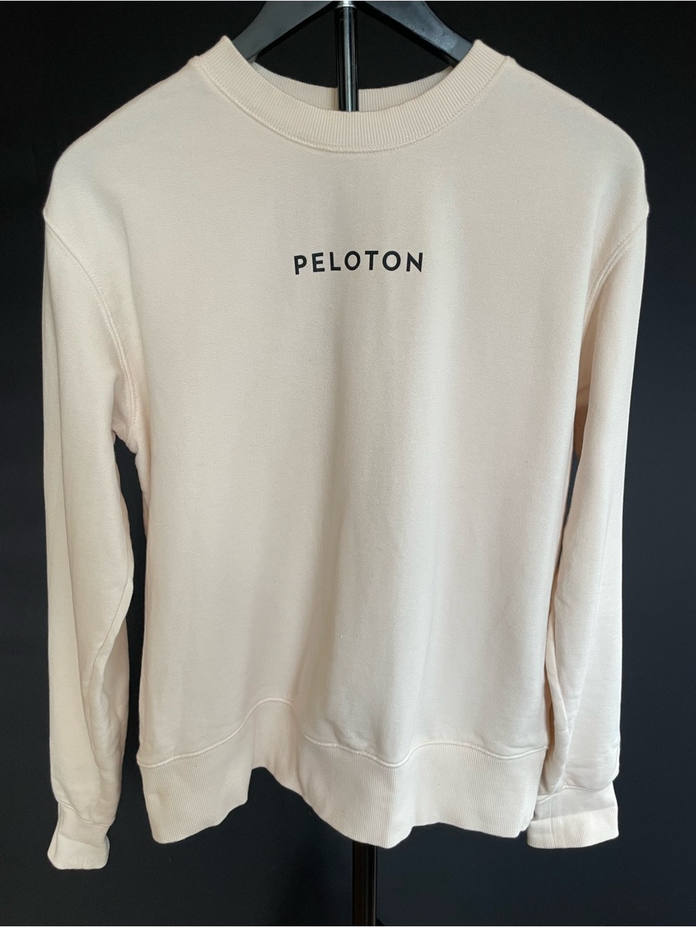 Peloton Crewneck Sweatshirt Cream “Together We Go Far” Logo Size Smal